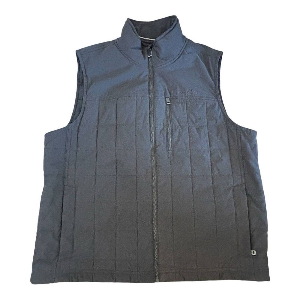 Orvis Mens Vest Large Gray Classic Collection Quilted Puffer Full Zip Outdoor L